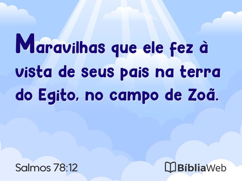 Salmos 78:12 em imagem para compartilhar