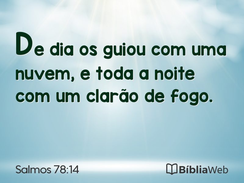 Salmos 78:14 em imagem para compartilhar