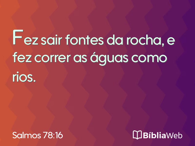 Salmos 78:16 em imagem para compartilhar