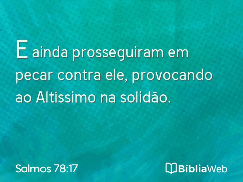 Salmos 78:17 em imagem para compartilhar
