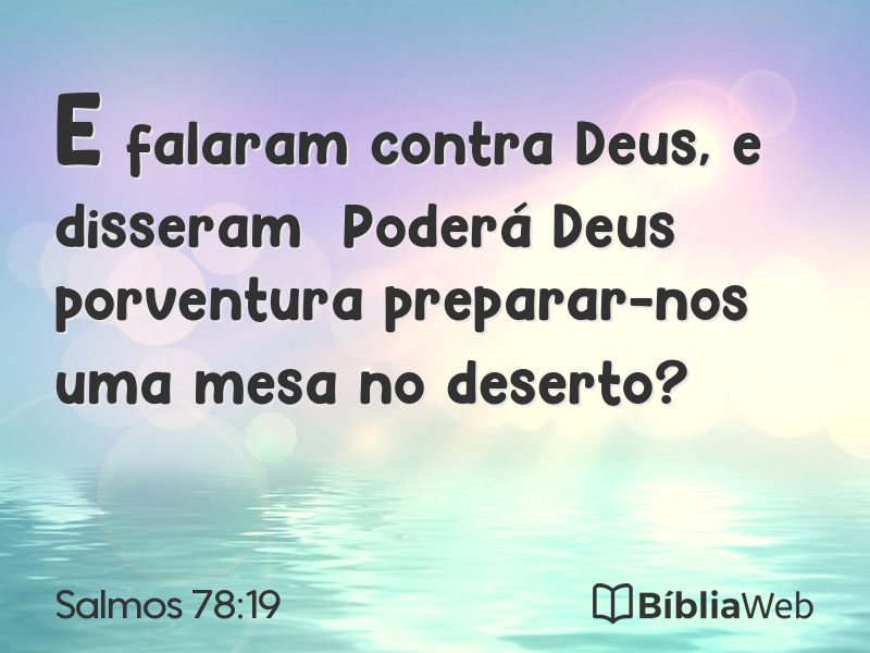 Salmos 78:19 em imagem para compartilhar