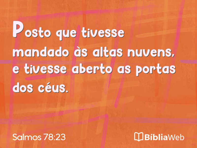 Salmos 78:23 em imagem para compartilhar