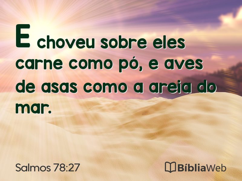 Salmos 78:27 em imagem para compartilhar