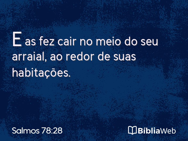 Salmos 78:28 em imagem para compartilhar