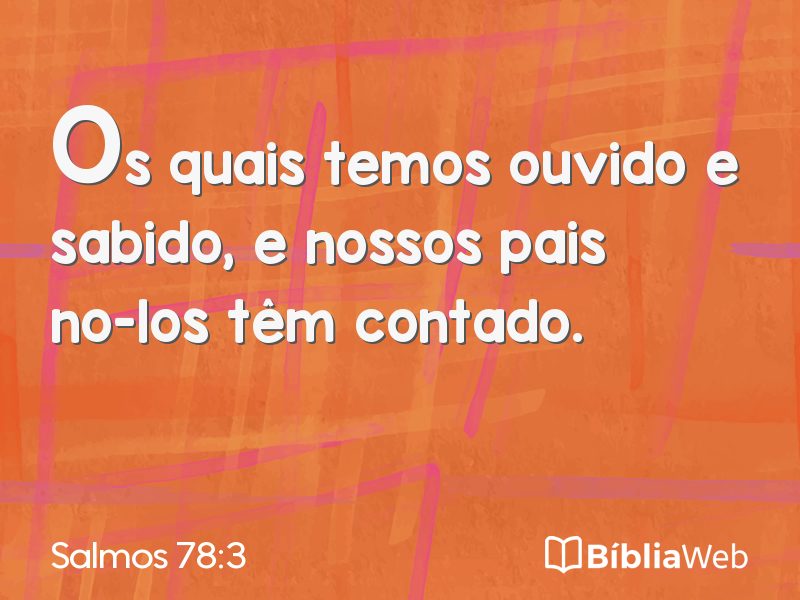 Salmos 78:3 em imagem para compartilhar