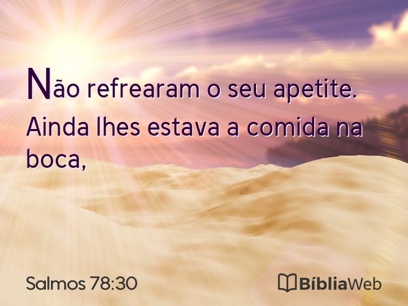 Salmos 78:30 em imagem para compartilhar