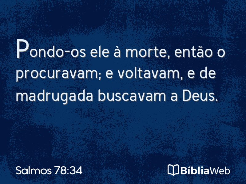 Salmos 78:34 em imagem para compartilhar