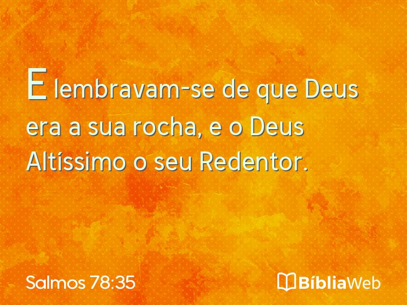 Salmos 78:35 em imagem para compartilhar