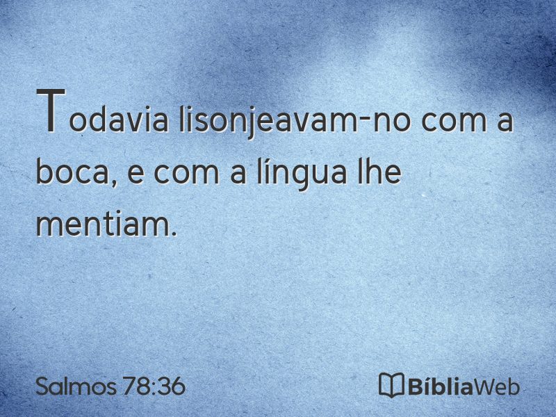 Salmos 78:36 em imagem para compartilhar