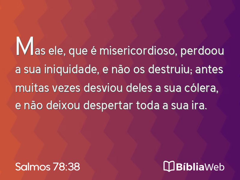 Salmos 78:38 em imagem para compartilhar