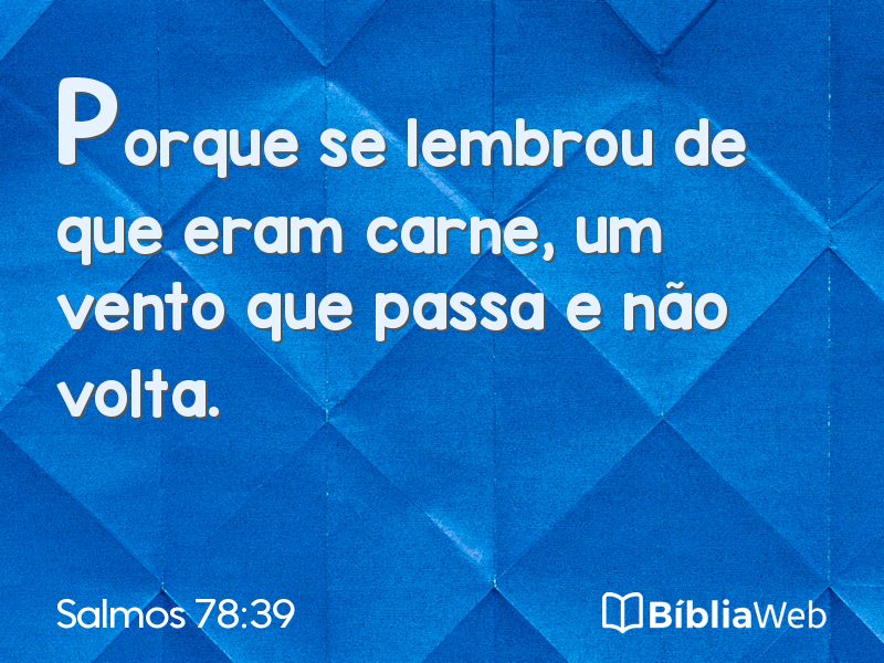 Salmos 78:39 em imagem para compartilhar