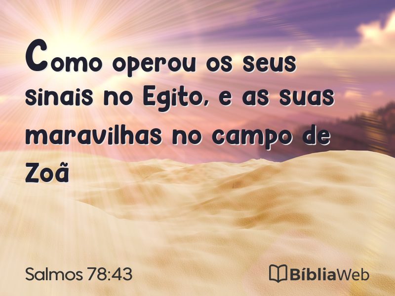 Salmos 78:43 em imagem para compartilhar