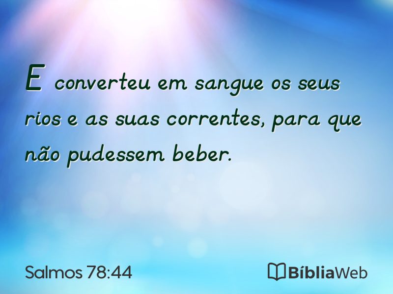 Salmos 78:44 em imagem para compartilhar