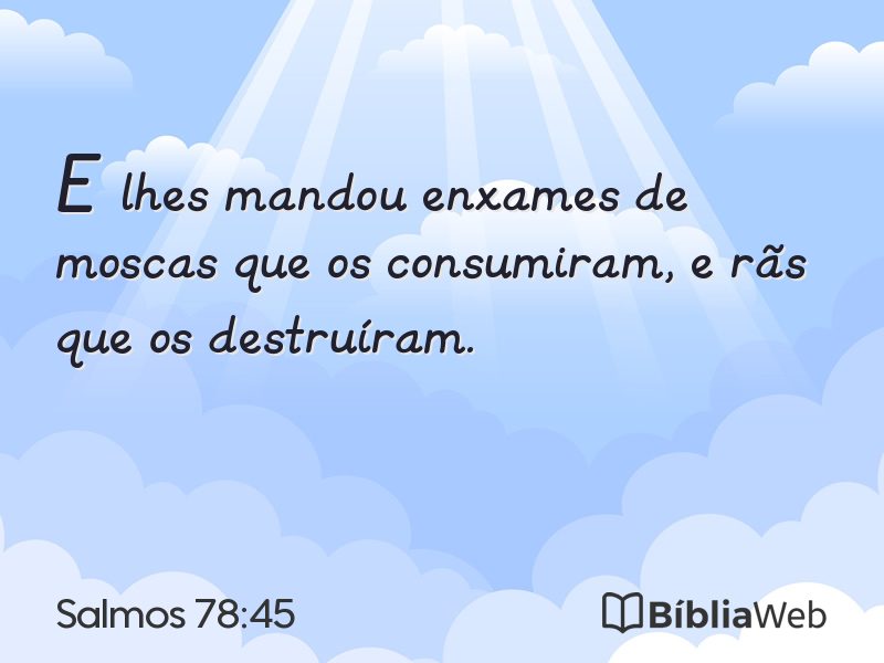Salmos 78:45 em imagem para compartilhar