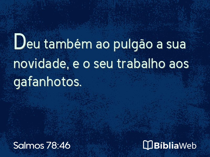 Salmos 78:46 em imagem para compartilhar