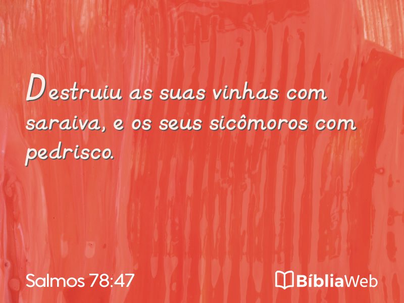 Salmos 78:47 em imagem para compartilhar
