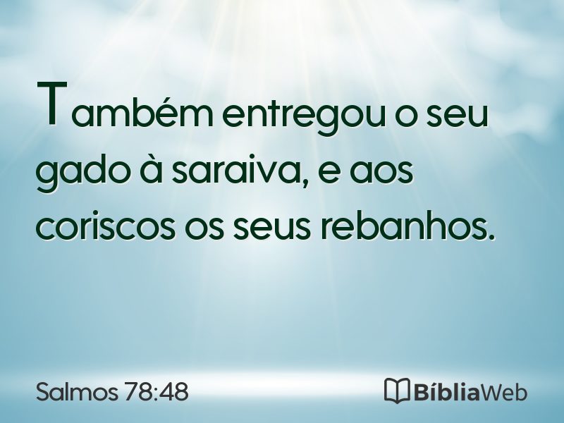 Salmos 78:48 em imagem para compartilhar