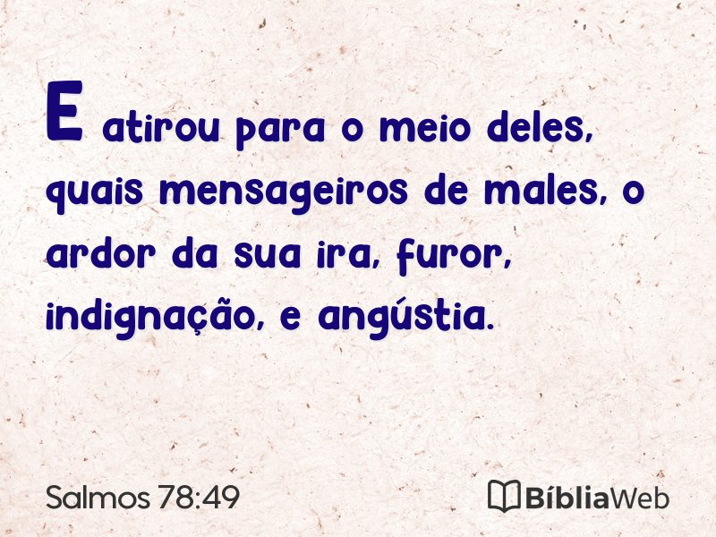 Salmos 78:49 em imagem para compartilhar