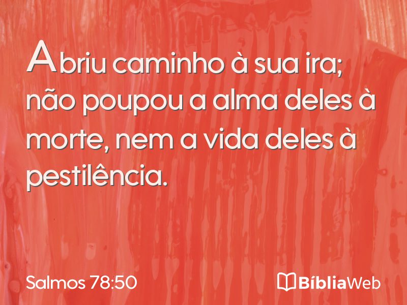 Salmos 78:50 em imagem para compartilhar