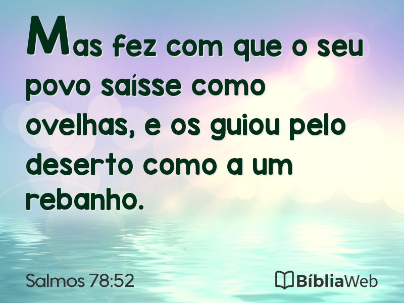 Salmos 78:52 em imagem para compartilhar