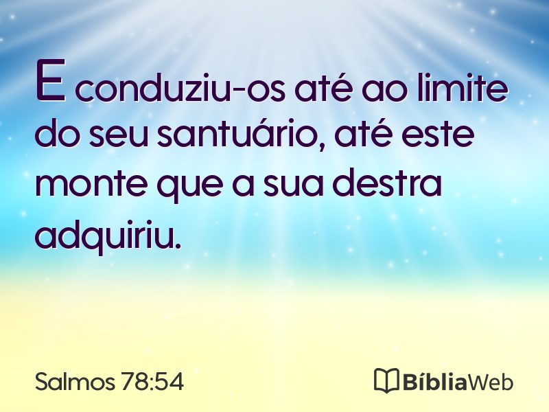 Salmos 78:54 em imagem para compartilhar