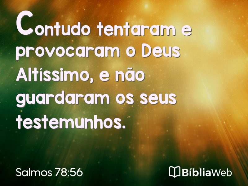 Salmos 78:56 em imagem para compartilhar