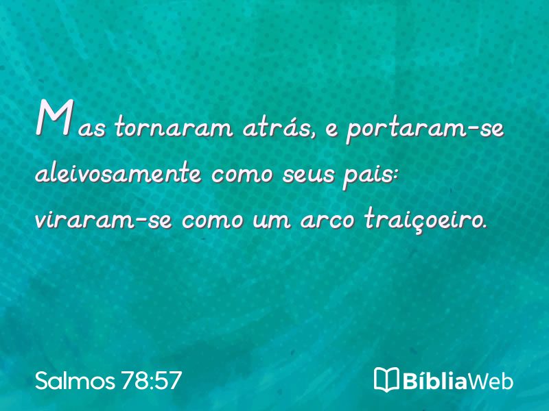 Salmos 78:57 em imagem para compartilhar