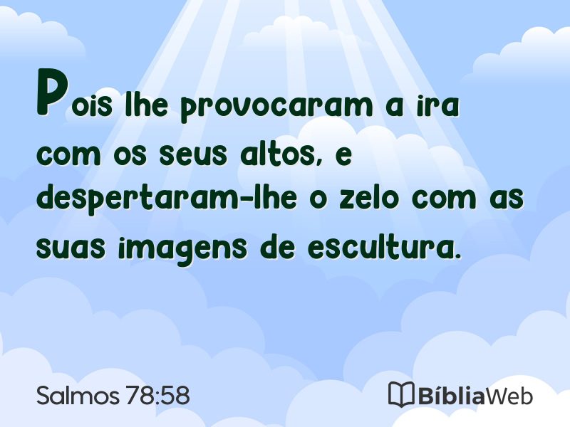 Salmos 78:58 em imagem para compartilhar