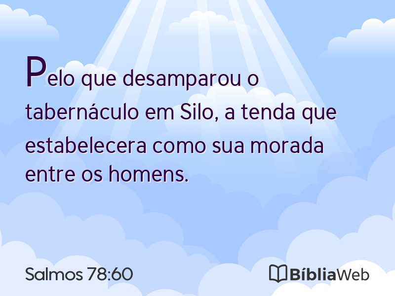 Salmos 78:60 em imagem para compartilhar