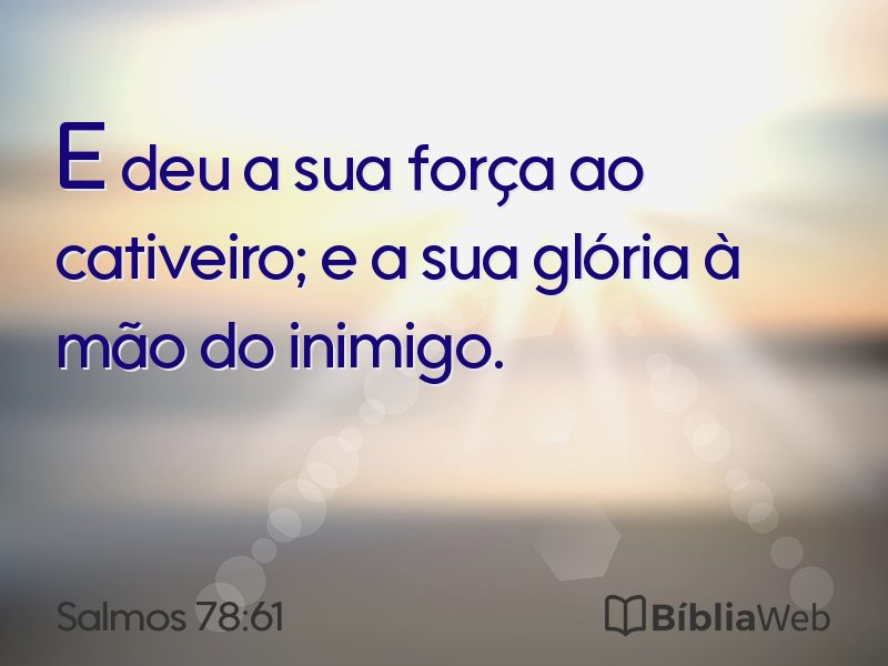 Salmos 78:61 em imagem para compartilhar