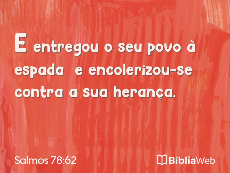 Salmos 78:62 em imagem para compartilhar
