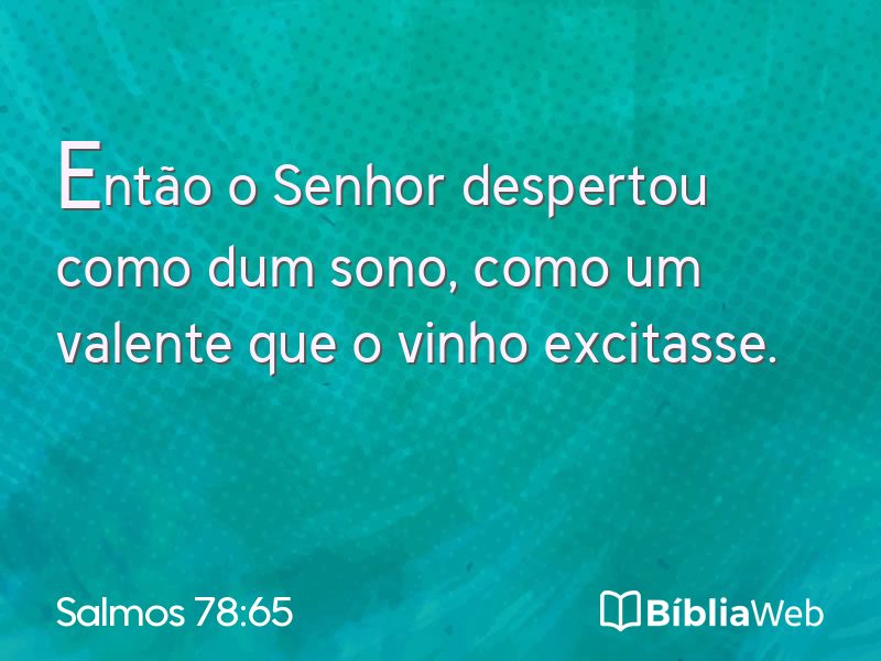Salmos 78:65 em imagem para compartilhar
