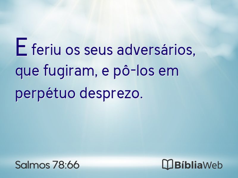 Salmos 78:66 em imagem para compartilhar