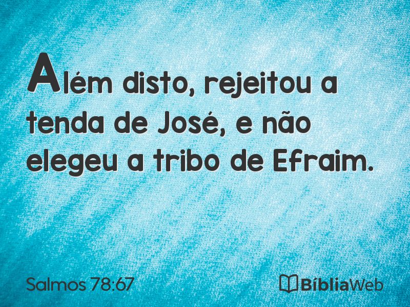 Salmos 78:67 em imagem para compartilhar