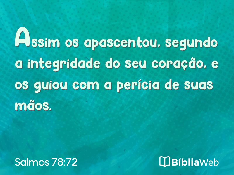 Salmos 78:72 em imagem para compartilhar