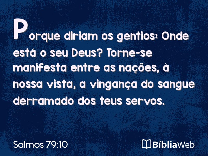 Salmos 79:10 em imagem para compartilhar