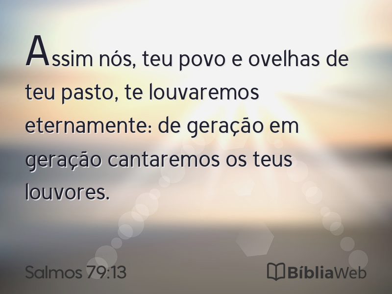 Salmos 79:13 em imagem para compartilhar