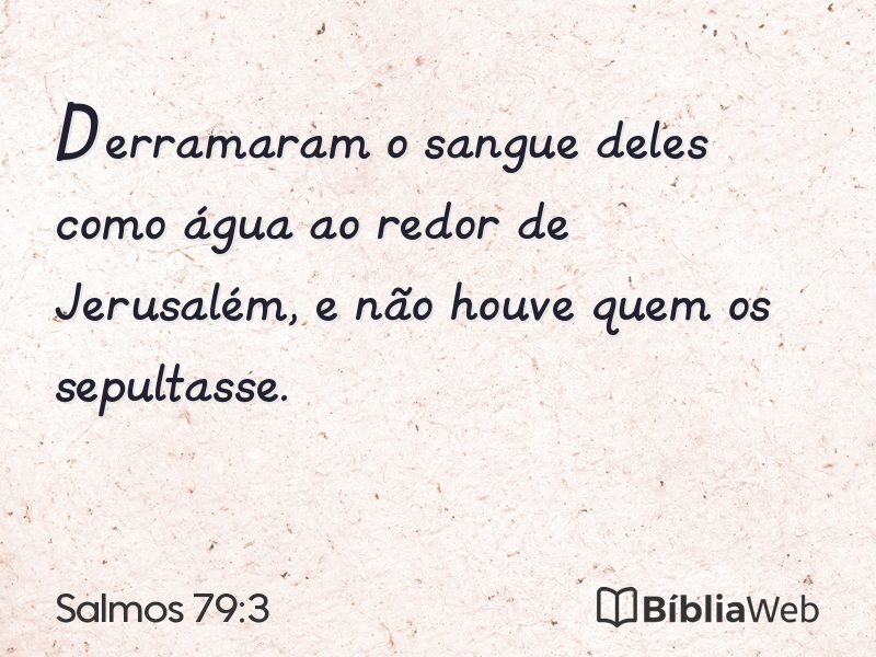 Salmos 79:3 em imagem para compartilhar
