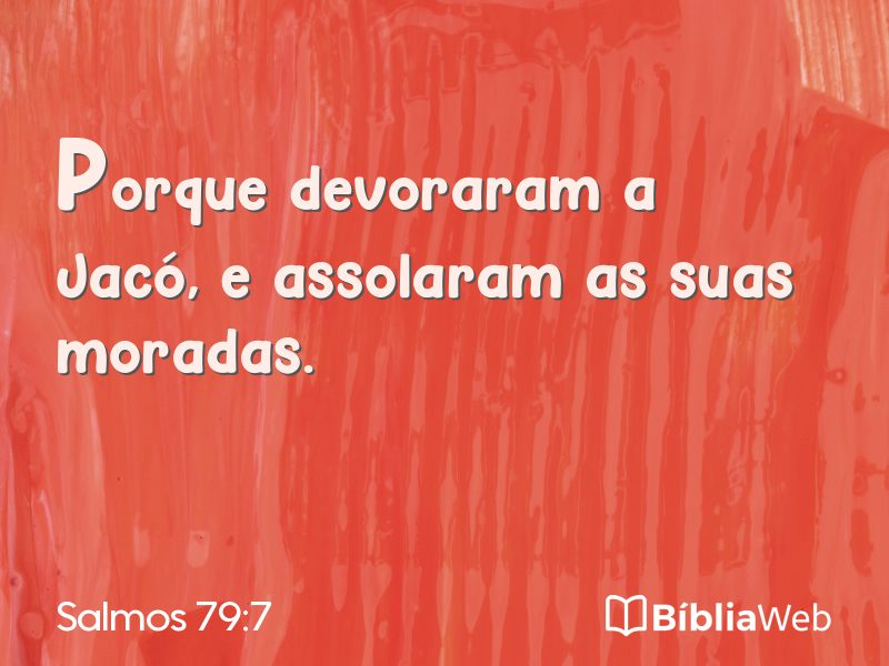Salmos 79:7 em imagem para compartilhar