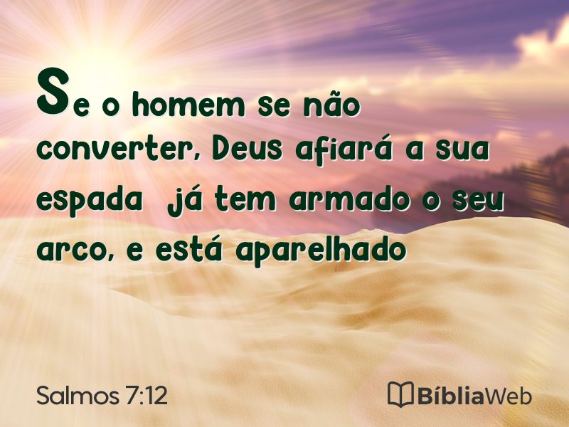 Salmos 7:12 em imagem para compartilhar