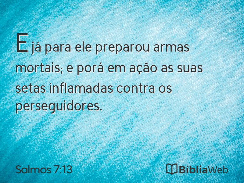 Salmos 7:13 em imagem para compartilhar