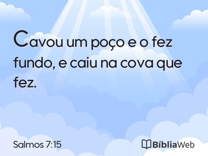 Salmos 7:15 em imagem para compartilhar
