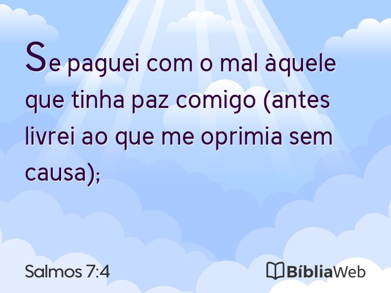 Salmos 7:4 em imagem para compartilhar