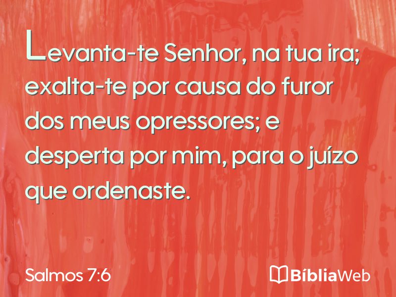 Salmos 7:6 em imagem para compartilhar