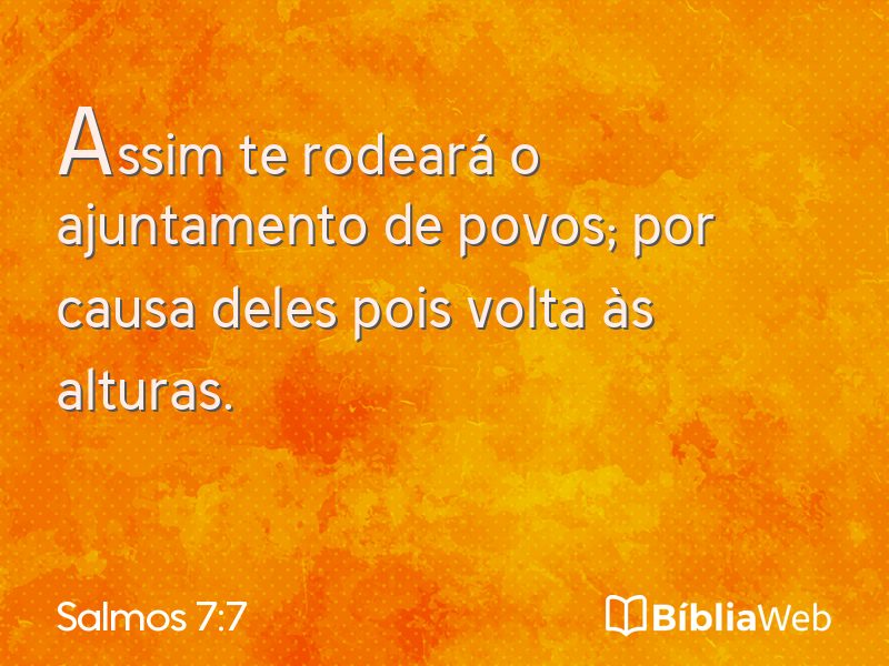 Salmos 7:7 em imagem para compartilhar