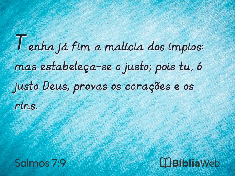 Salmos 7:9 em imagem para compartilhar