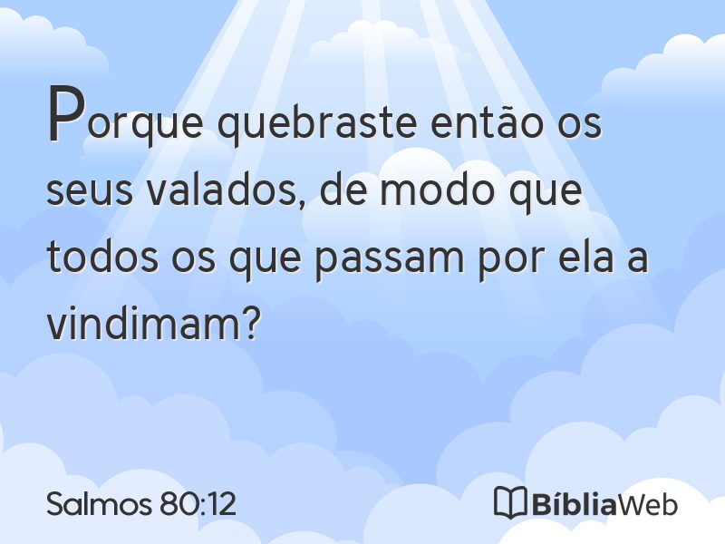 Salmos 80:12 em imagem para compartilhar