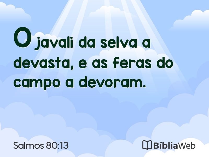 Salmos 80:13 em imagem para compartilhar