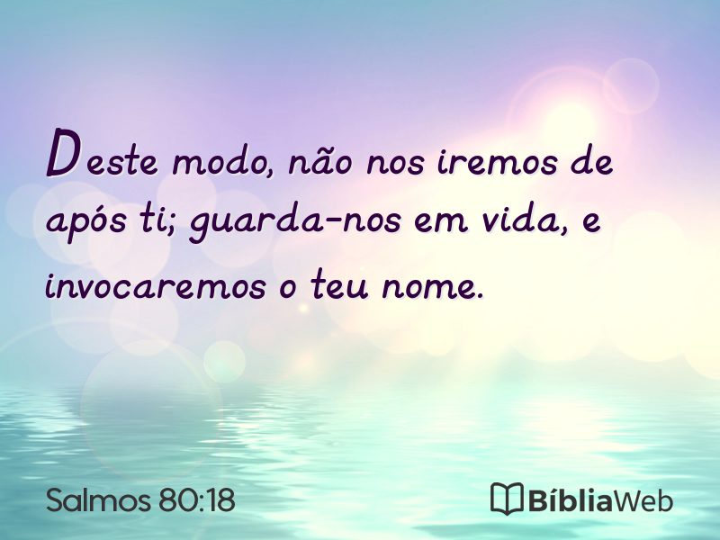 Salmos 80:18 em imagem para compartilhar
