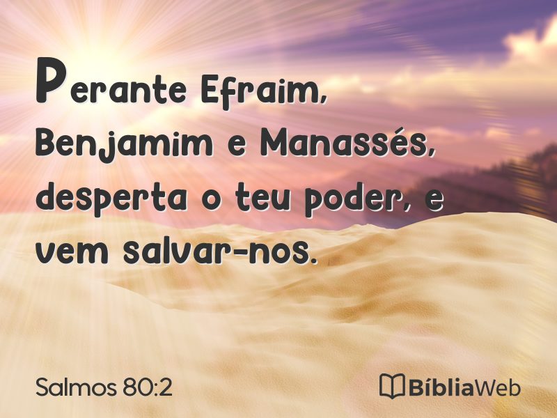 Salmos 80:2 em imagem para compartilhar